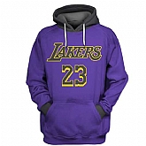 Lakers 23 Lebron James Purple All Stitched Hooded Sweatshirt,baseball caps,new era cap wholesale,wholesale hats